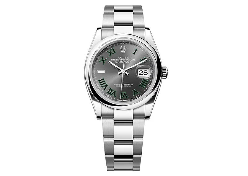 Rolex DateJust 36mm 126200 Oystersteel Slate Roman Dial